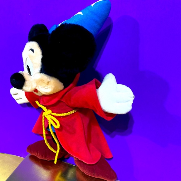 DISNEY FANTASIA VTG 2000 MICKEY MOUSE SORCERER PLUSH 14”DISNEY PARKS EXCLUSIVE - Picture 5 of 12
